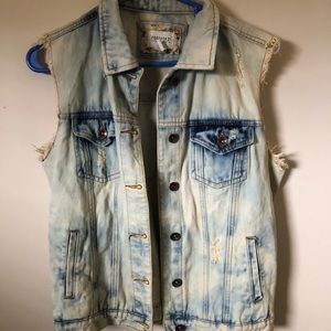 Distressed Jean Vest